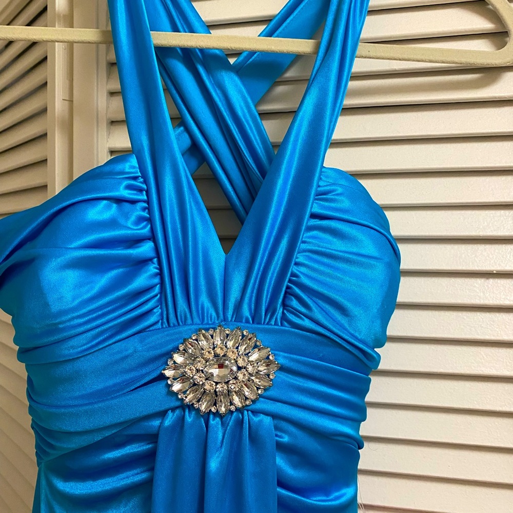 Small metallic blue dress